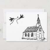 Invitation Chapelle rouge noire et blanche (Dos)