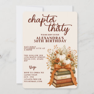 Invitation Chapitre 30 Automne Citrouille Livre 30e Anniversa