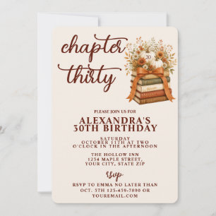 Invitation Chapitre 30 Livre Automnal Citrouille 30e Annivers