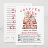 Invitation Chapitre 40 Anniversaire (Devant / Derrière)