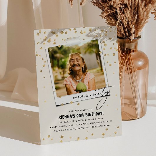 Invitation Chapitre 90 Amusement moderne Photo 90e anniversai