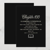 Invitation Chapitre de script Perle Noir et Blanc pour 100e A (Devant / Derrière)