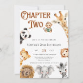 Invitation Chapitre Deux Histoires Jungle Safari 2e Anniversa (Devant)