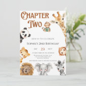 Invitation Chapitre Deux Histoires Jungle Safari 2e Anniversa (Debout devant)