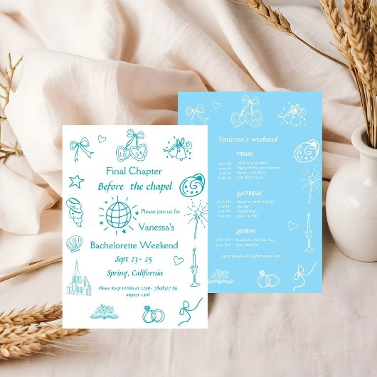 Invitation Chapitre final avant la chapelle Livre Bachelorett