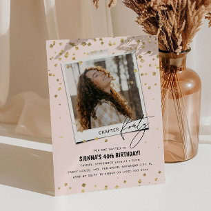 Invitation Chapitre Quarante Amusement Photo moderne 40e anni