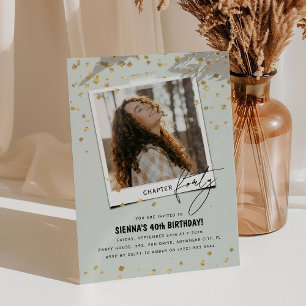 Invitation Chapitre Quarante Photo Moderne 40e Anniversaire