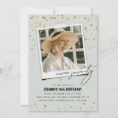 Invitation Chapitre Soixante-dix Fun Photo moderne 70e annive (Devant)