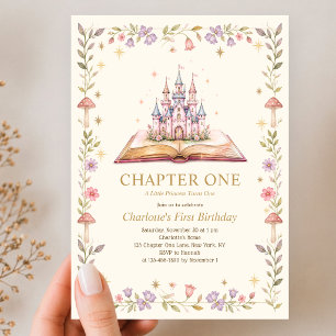 Invitation Chapitre un livre de contes de fées 1er anniversai