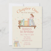 Invitation Chapitre un, Première Aventure, Fille du 1er Anniv (Devant)