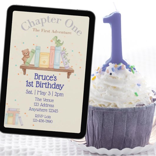 Invitation Chapter One, First Adventure, 1st Birthday
