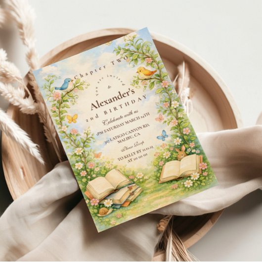 Invitation Chapter Two Woodland Story Birthday