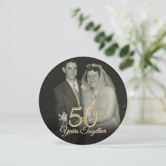 Invitation Chaque année Ensemble Anniversaire Mariage Cercle  (Debout devant)