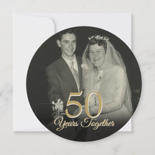 Invitation Chaque année Ensemble Anniversaire Mariage Cercle  (Devant)