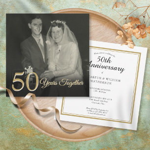 Invitation Chaque année Ensemble Mariage Anniversaire Photo C