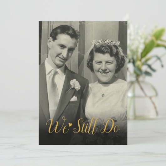 Invitation Chaque Année, Nous Faisons Encore Mariage Annivers (Debout devant)