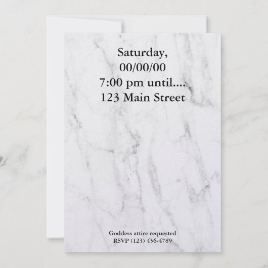 Invitation Chaque femme (Dos)