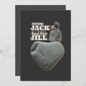 Invitation Chaque Jack a son Jill - Love Rules Stone Art (Devant / Derrière)