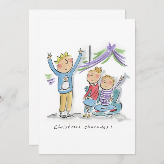 Invitation Charades de Noël (Devant / Derrière)