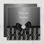 Invitation charbon de bois Fête d'anniversaire élé (Devant / Derrière)