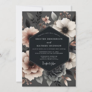 Invitation Charbon Rouge Vesper Bloom Mariage