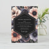 Invitation Charcoal Blush Penumbra Wedding (Debout devant)