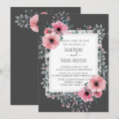 Invitation CHARCOAL ÉLÉGANT (Devant / Derrière)