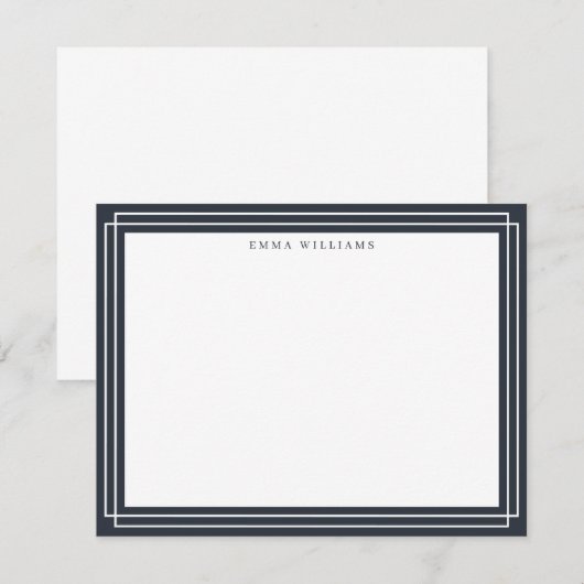 Invitation Charcoal Frame Note Card (Devant / Derrière)