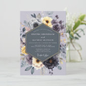 Invitation Charcoal Lemon Lyrical Wedding (Debout devant)