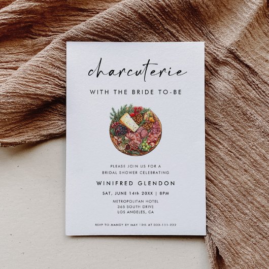 Invitation Charcuterie avec la future mariée Enterrement de v