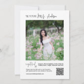 Invitation Charcuterie avec le Code QR de la mariée à devenir (Dos)