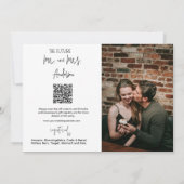 Invitation Charcuterie Commission Couples Douche QR Code Phot (Dos)