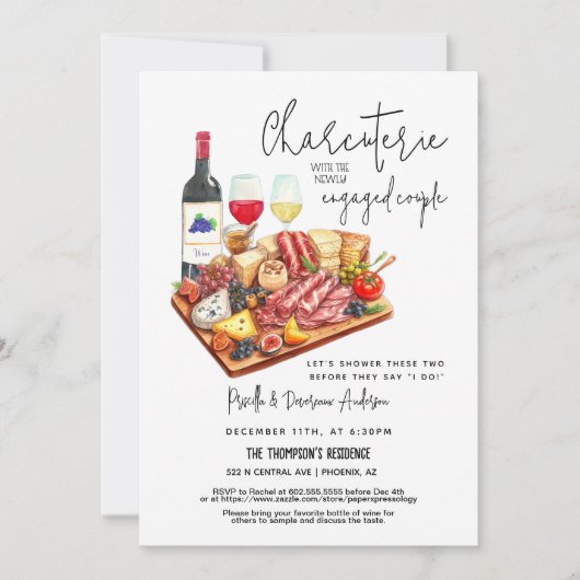 Invitation Charcuterie Commission Vin et Fromage (Devant)