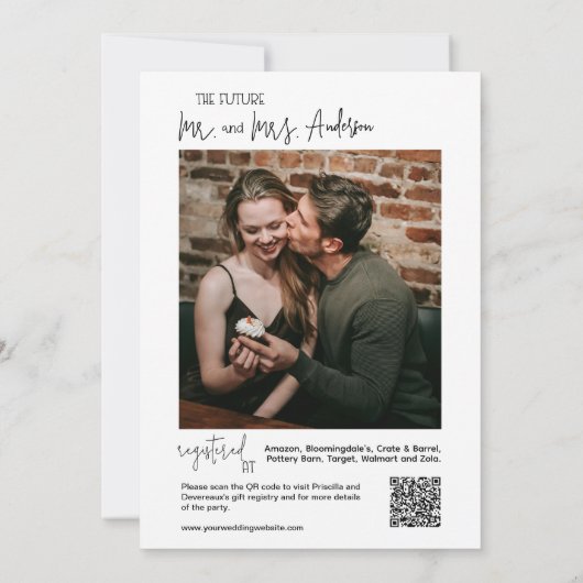 Invitation Charcuterie Commission Vin Fromage Couples Douche  (Dos)