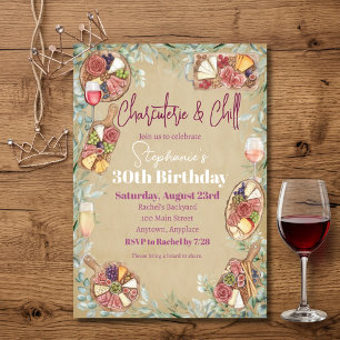 Invitation Charcuterie et soirée d'anniversaire