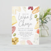 Invitation Charcuterie Fête des mariées au vin et au fromage (Debout devant)