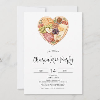 Invitation Charcuterie, Mariage, Saint-Valentin