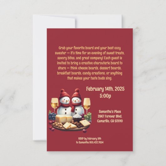 Invitation Charcuterie Party (Dos)