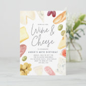 Invitation Charcuterie Vin & Fromage Toute Fête (Debout devant)