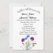 Invitation Chardon Botanique Élégant Simple Minimal Mariage (Devant)