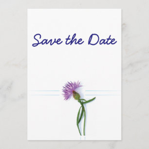 Invitation Chardon de mariage écossais et celtique traditionn