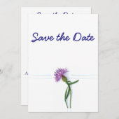 Invitation Chardon de mariage traditionnel écossais et celtiq (Devant / Derrière)