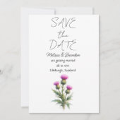 Invitation Chardon Fleurs Florales Écossaises Mariage Rustiqu (Devant)