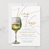 Invitation Chardonnay Gold Vino Before Vows Enterrement de Vi (Devant)