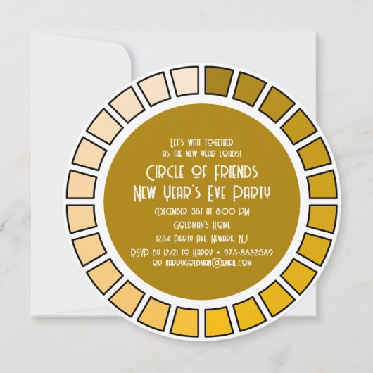 Invitation Chargement du nouvel an (Devant)