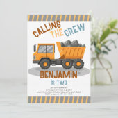 Invitation Chariot Camion de l'équipage de construction 2e an (Debout devant)