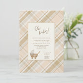 Invitation Chariot de bébé à couche neutre (Debout devant)