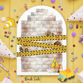 Invitation Chariot de construction 3ème anniversaire de fête 