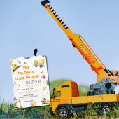 Invitation Chariot de construction Boy Fête d'anniversaire