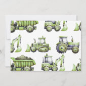 Invitation Chariot de construction Enfants 2e anniversaire Ph (Dos)